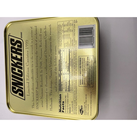 Vintage Circa 1947 Norman Rockwell Snickers Container Tin - Picture 7 of 10